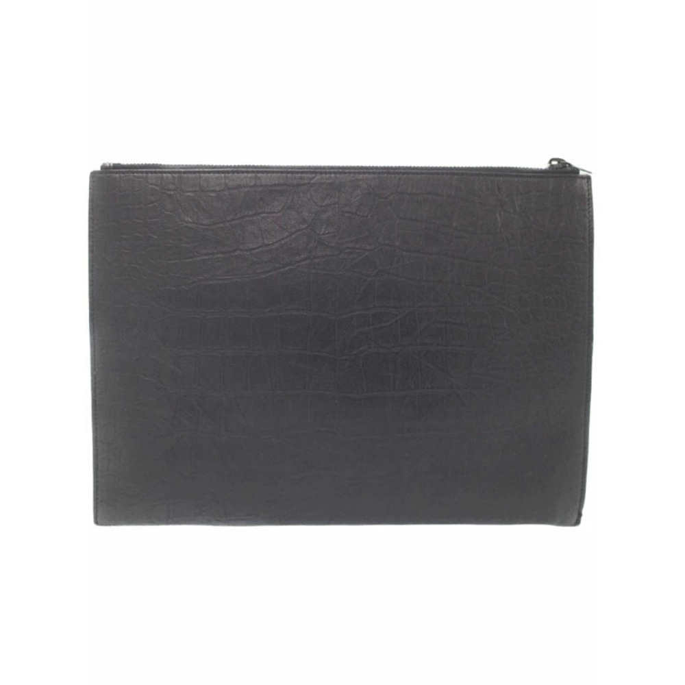 SAINT LAURENT Paris Saint Paris Monogram Zip Tablet Holder Clutch Bag - Picture 2 of 5